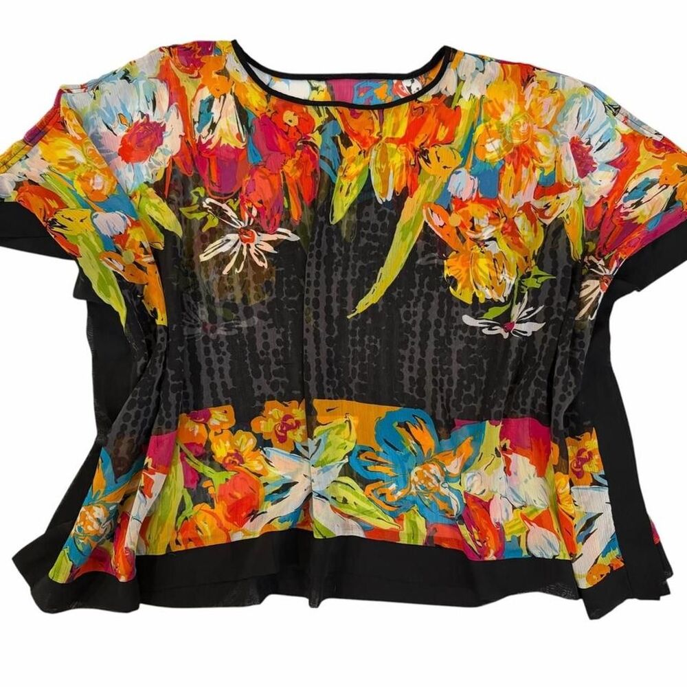 Multicolored floral blouse